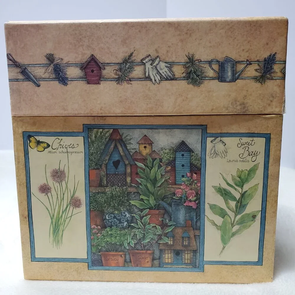 Large Decorative Storage Box Garden Seasonal Herbs Bob's Boxes Gift Box